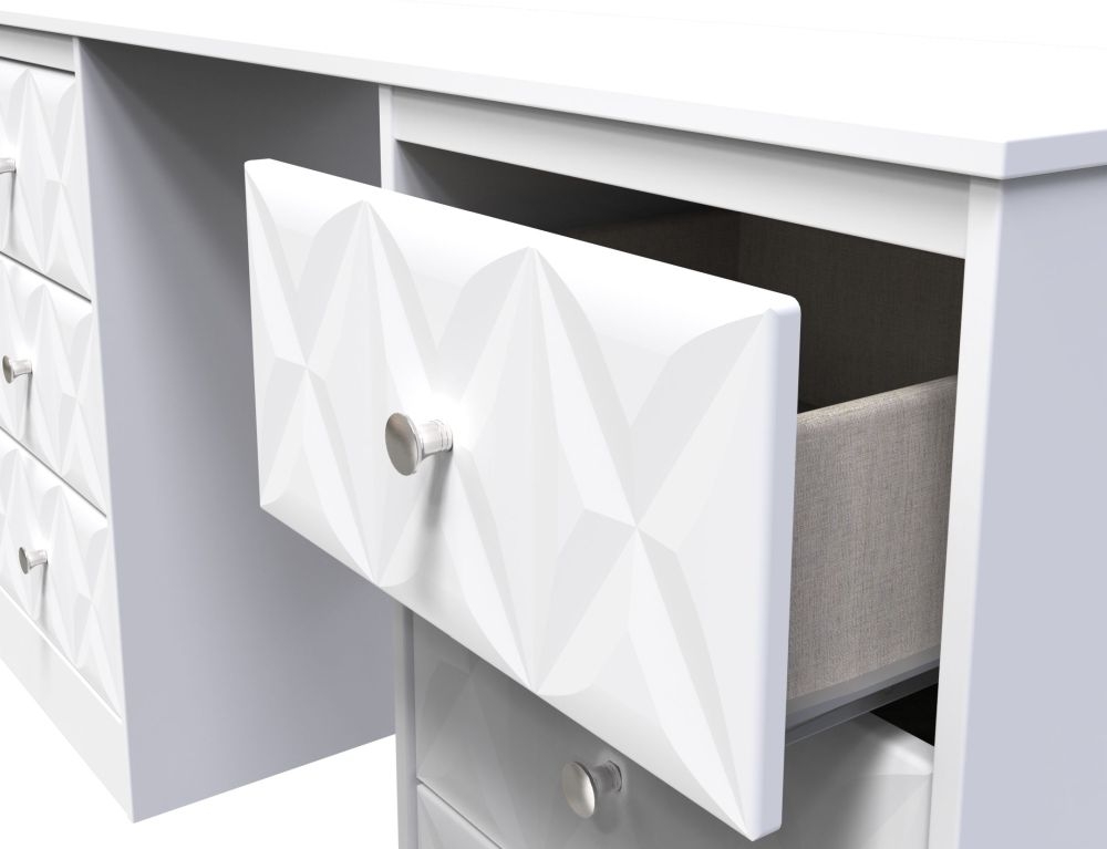 San Jose Dressing Table - Double - 6 Drawer - White