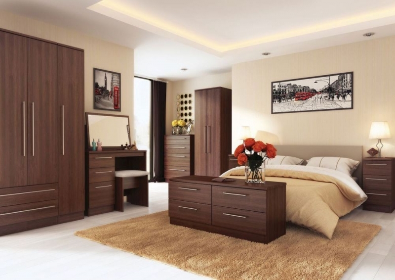 Sherwood Single Dressing Table - 3 Drawer - Walnut