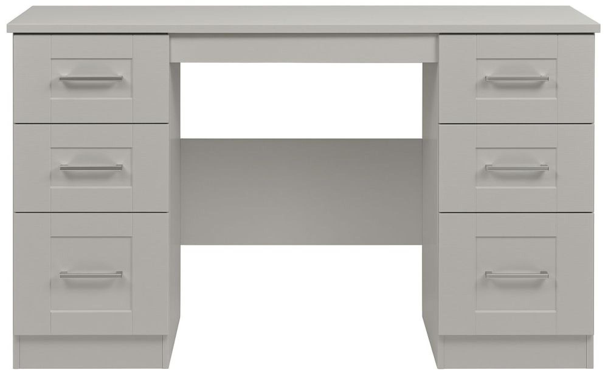 York Kaschmir Ash Double Pedestal Dressing Table