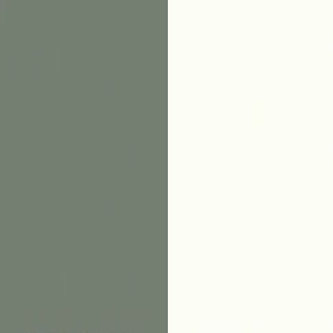 Reed Green Front with Matt White Base