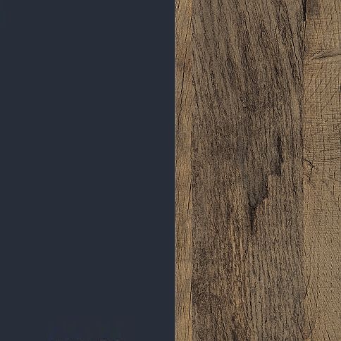 Indigo Front with Vintage Oak Base