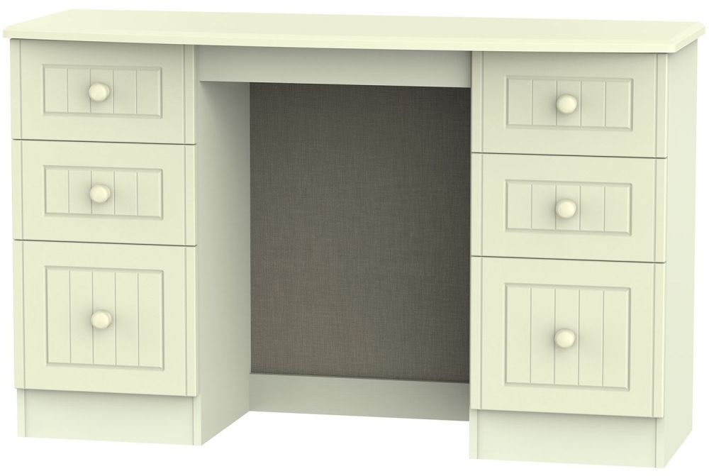 Warwick Cream 6 Drawer Double Dressing Table