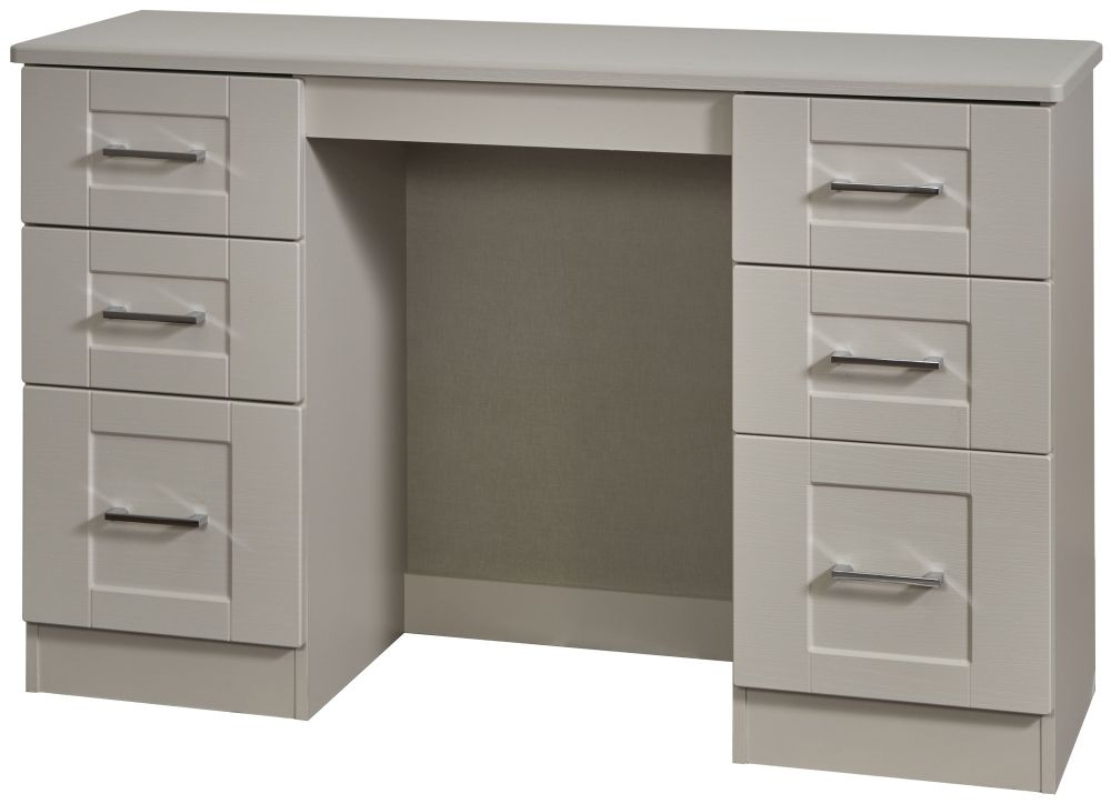 York Dressing Table - 6 Drawer - Double - Cashmere