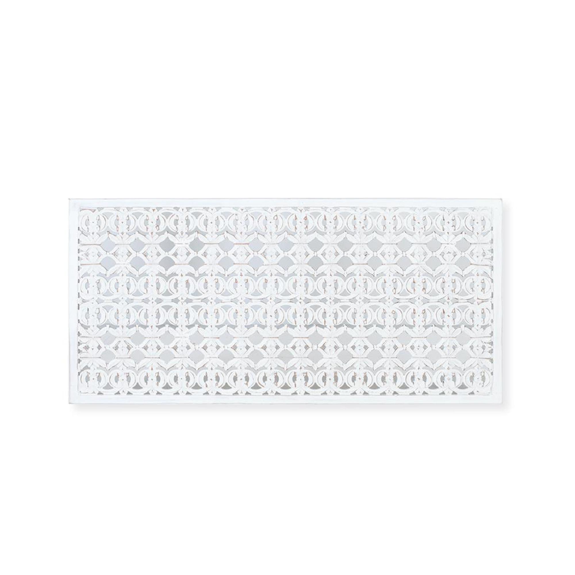 Khristich Headboard - White Carved Wood - 165cm