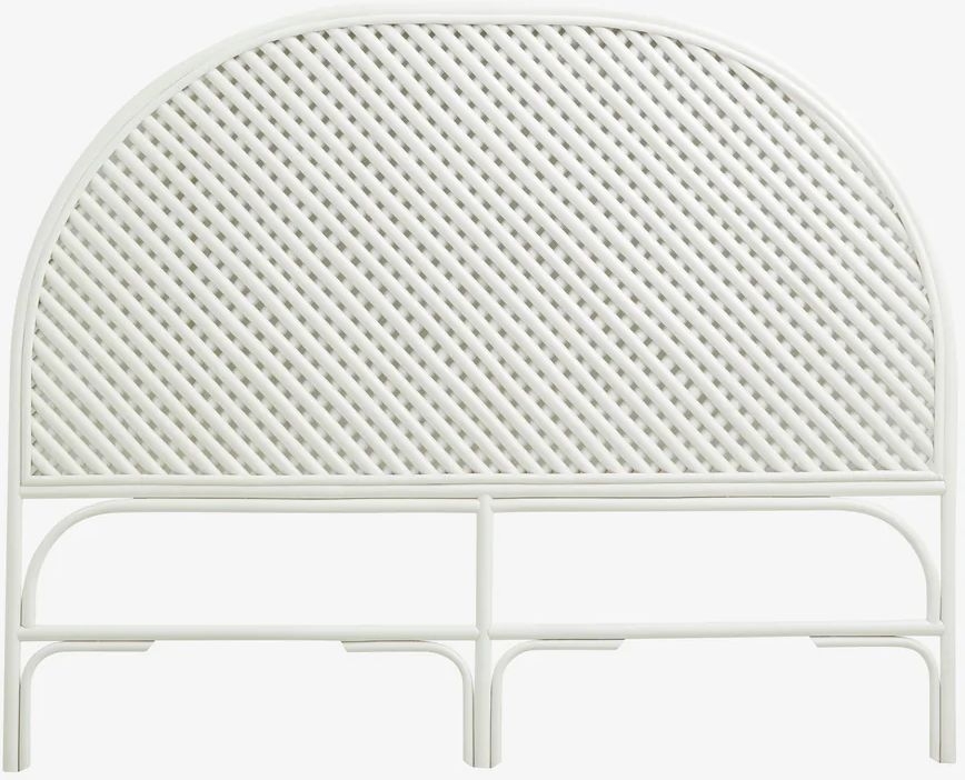 Phai White Rattan Headboard