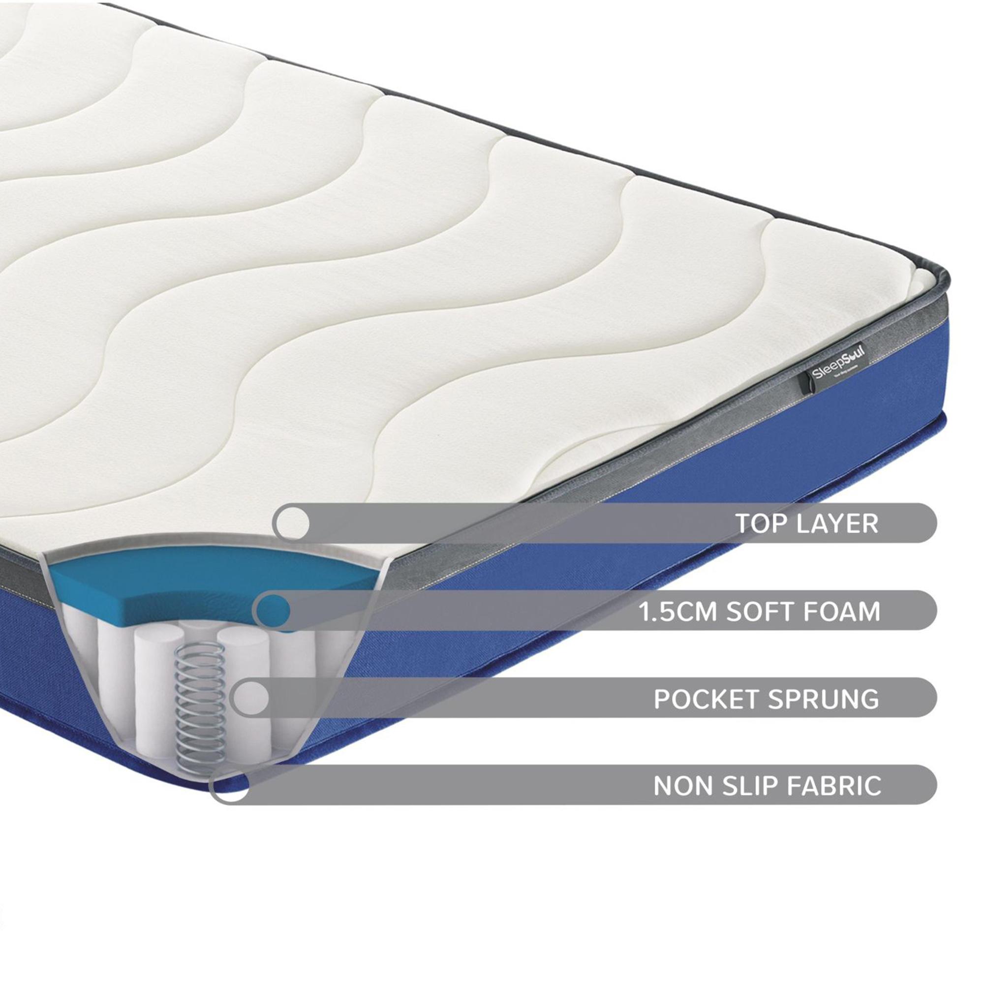 Sleepsoul Nebula Mattress - 3ft Single - Orthopaedic 600 Pocket Sprung