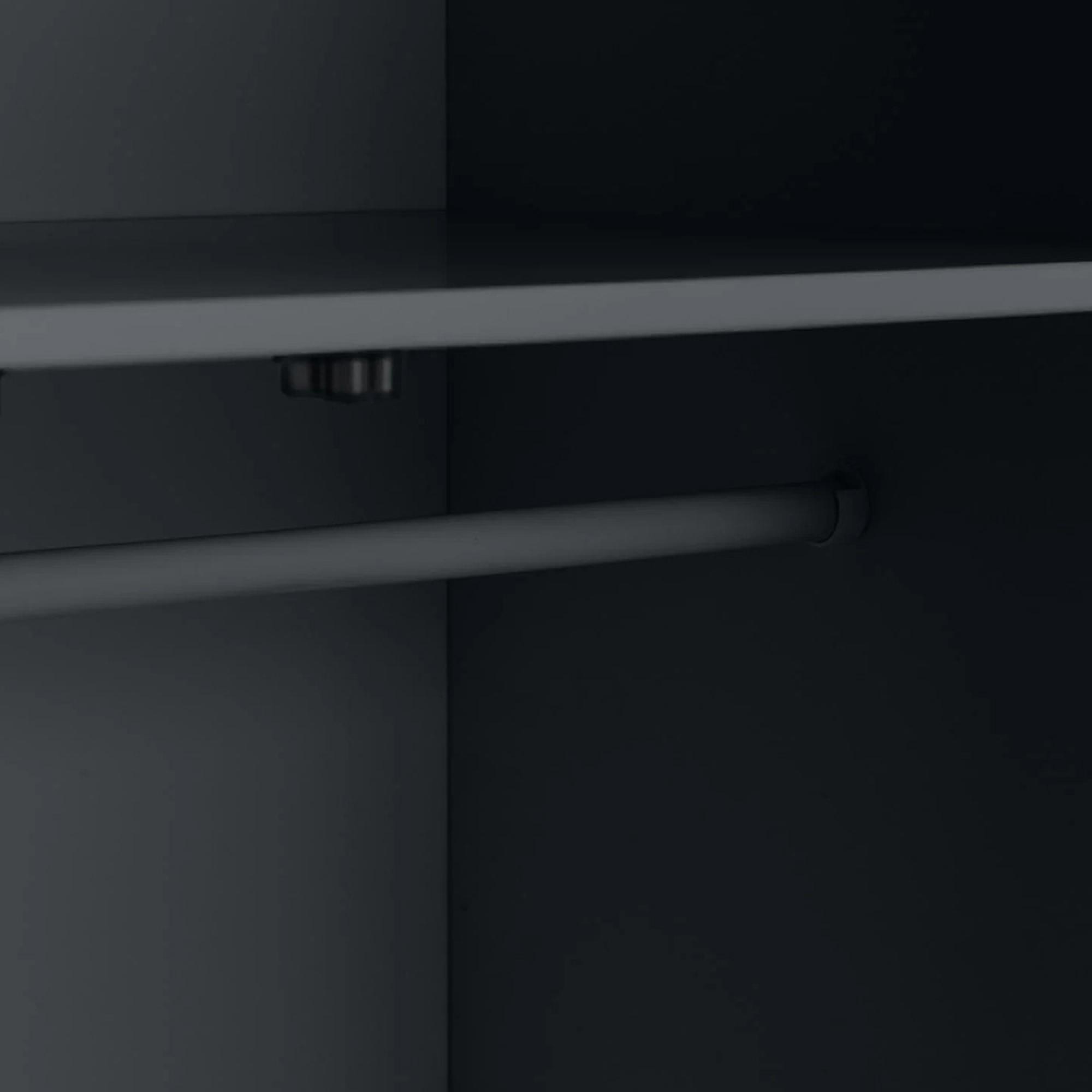 Radley Double Wardrobe - 2 Door - 1 Drawer - Dark Grey