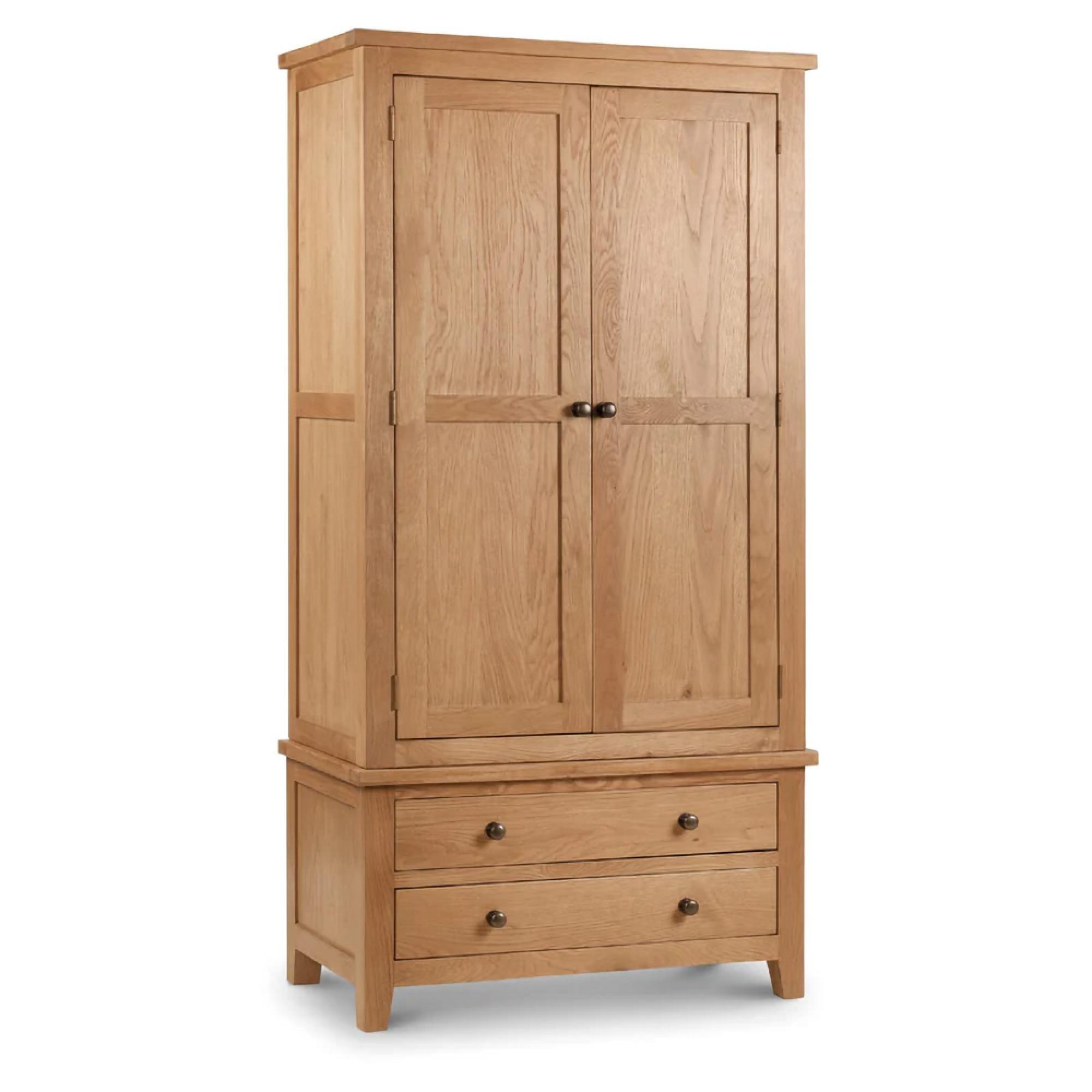 Marlborough Double Wardrobe - 2 Door - 2 Drawer - Oak