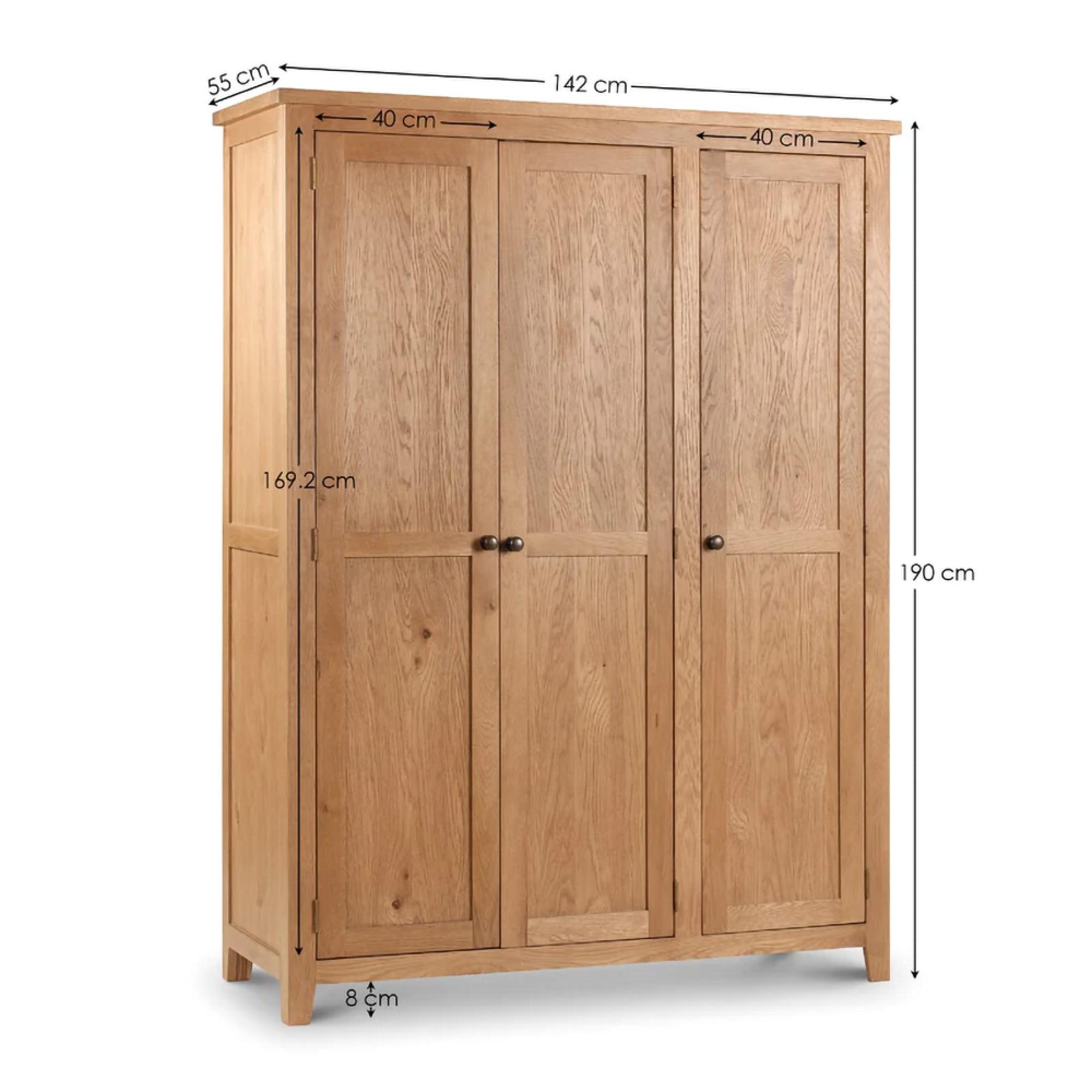 Marlborough Triple Wardrobe - 3 Door - Oak