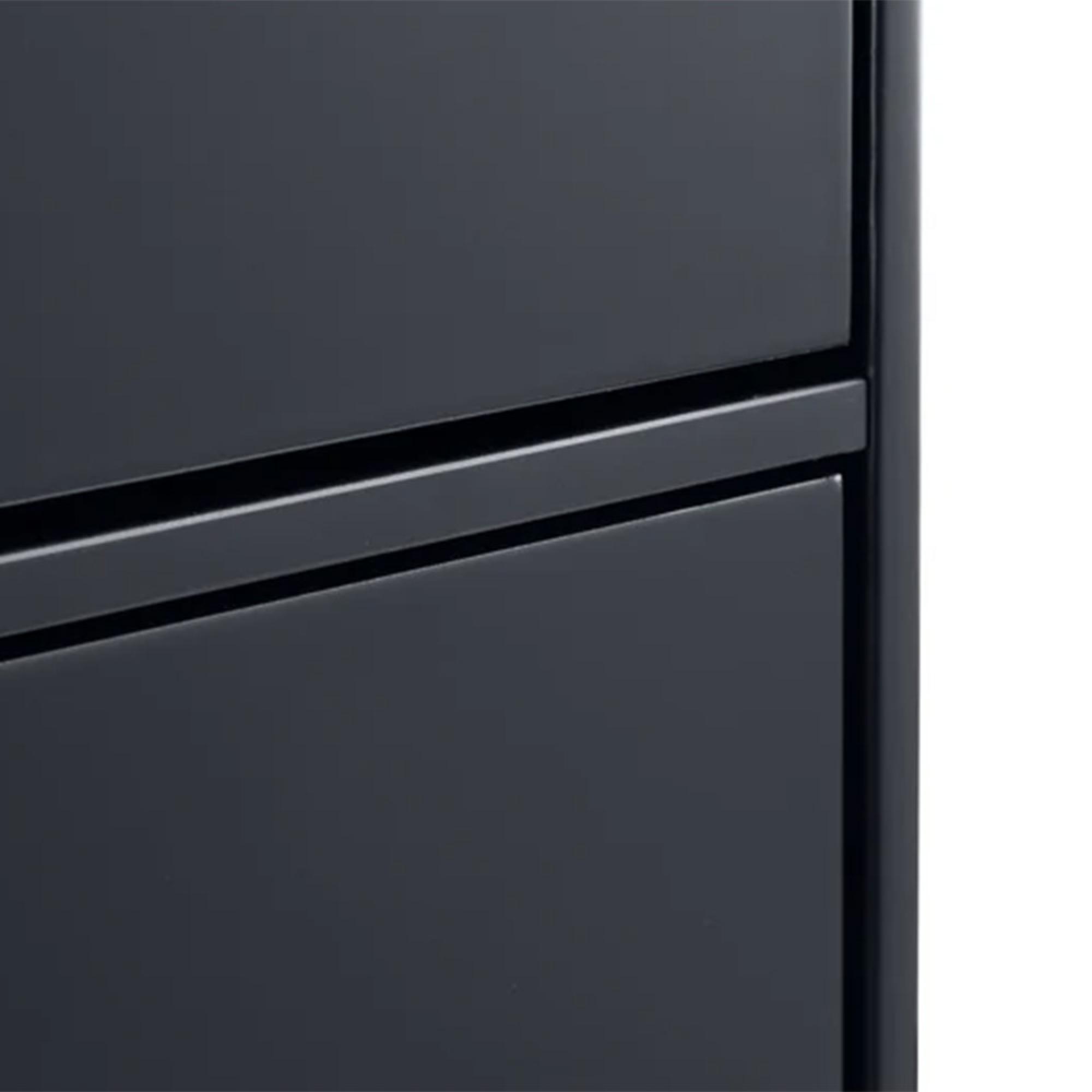 Alicia Black Double Wardrobe - 2 Door - 2 Drawer