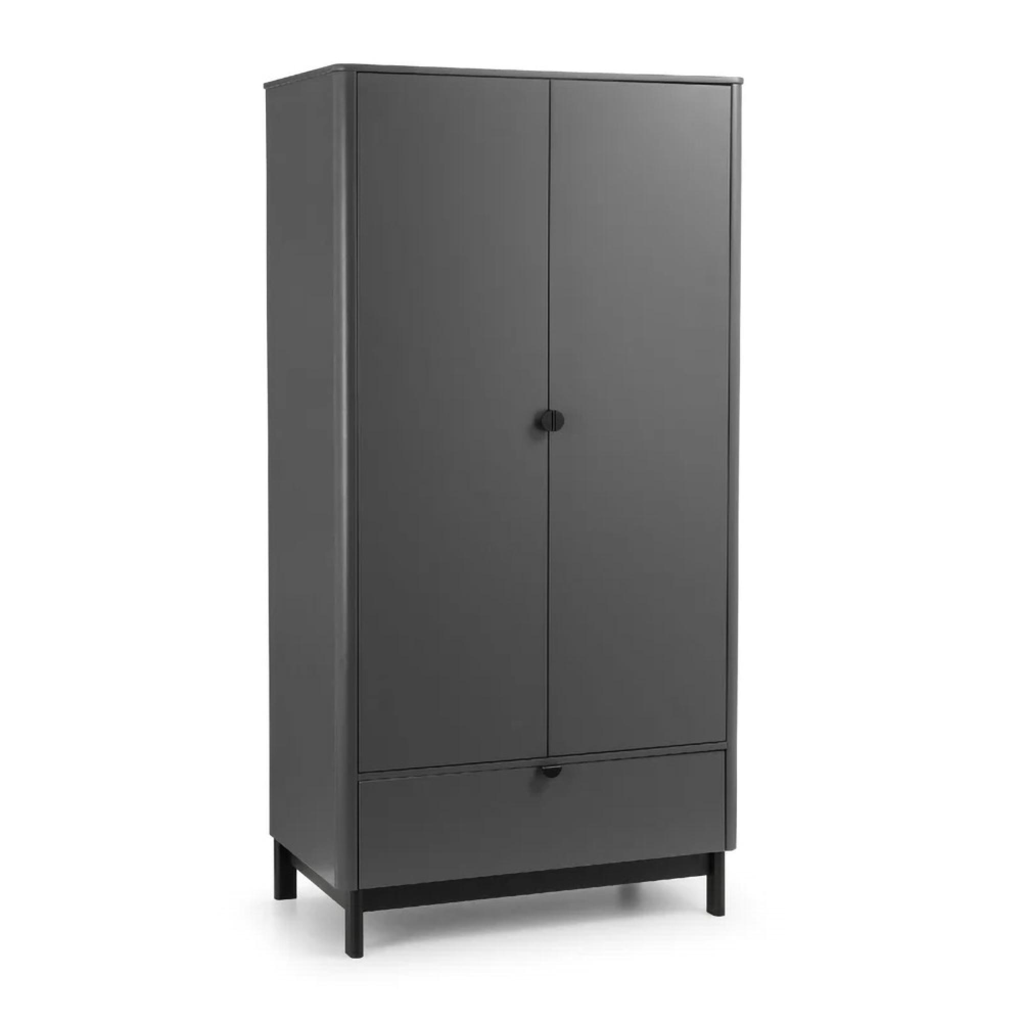 Chloe Double Wardrobe - 2 Door - 1 Drawer - Grey
