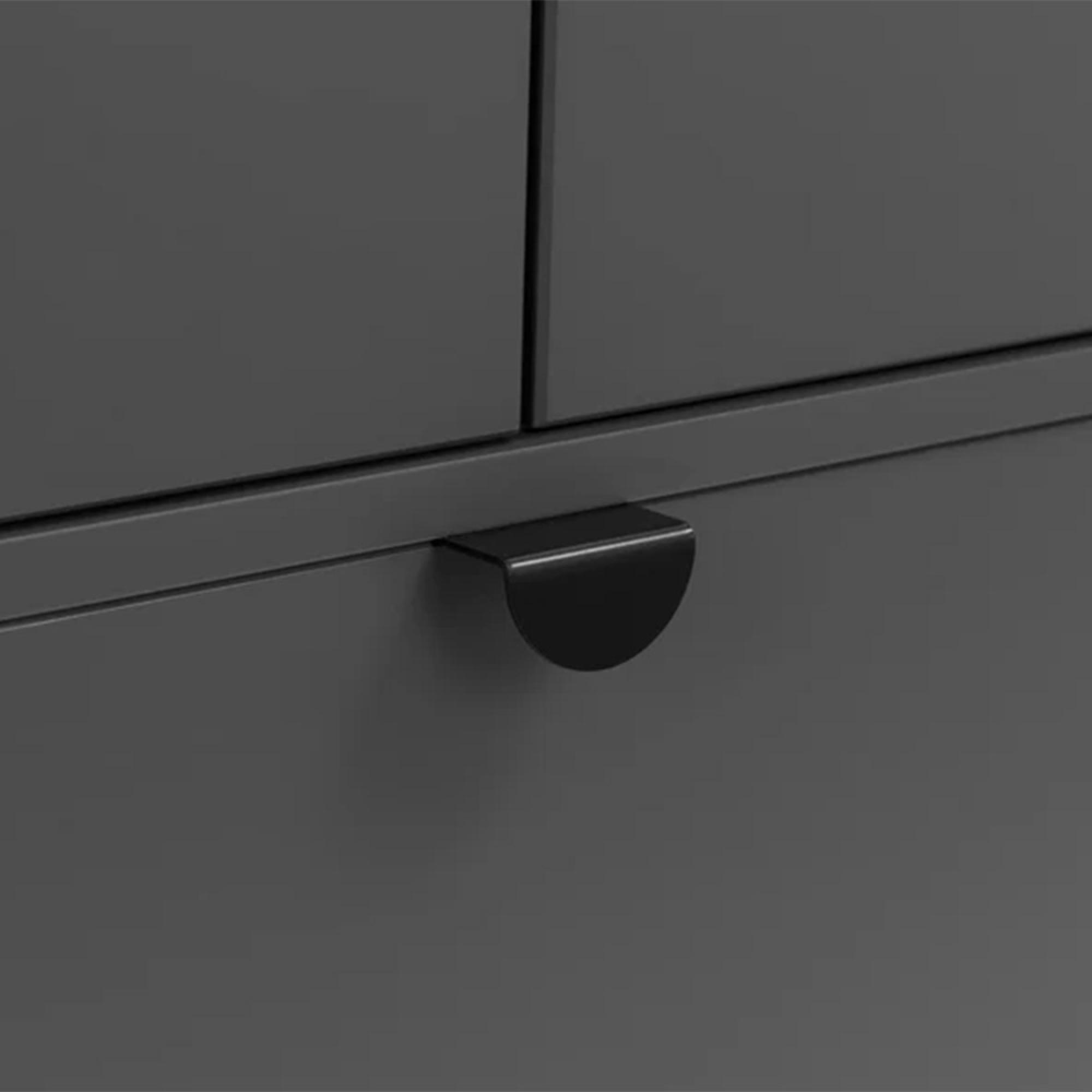 Chloe Double Wardrobe - 2 Door - 1 Drawer - Grey