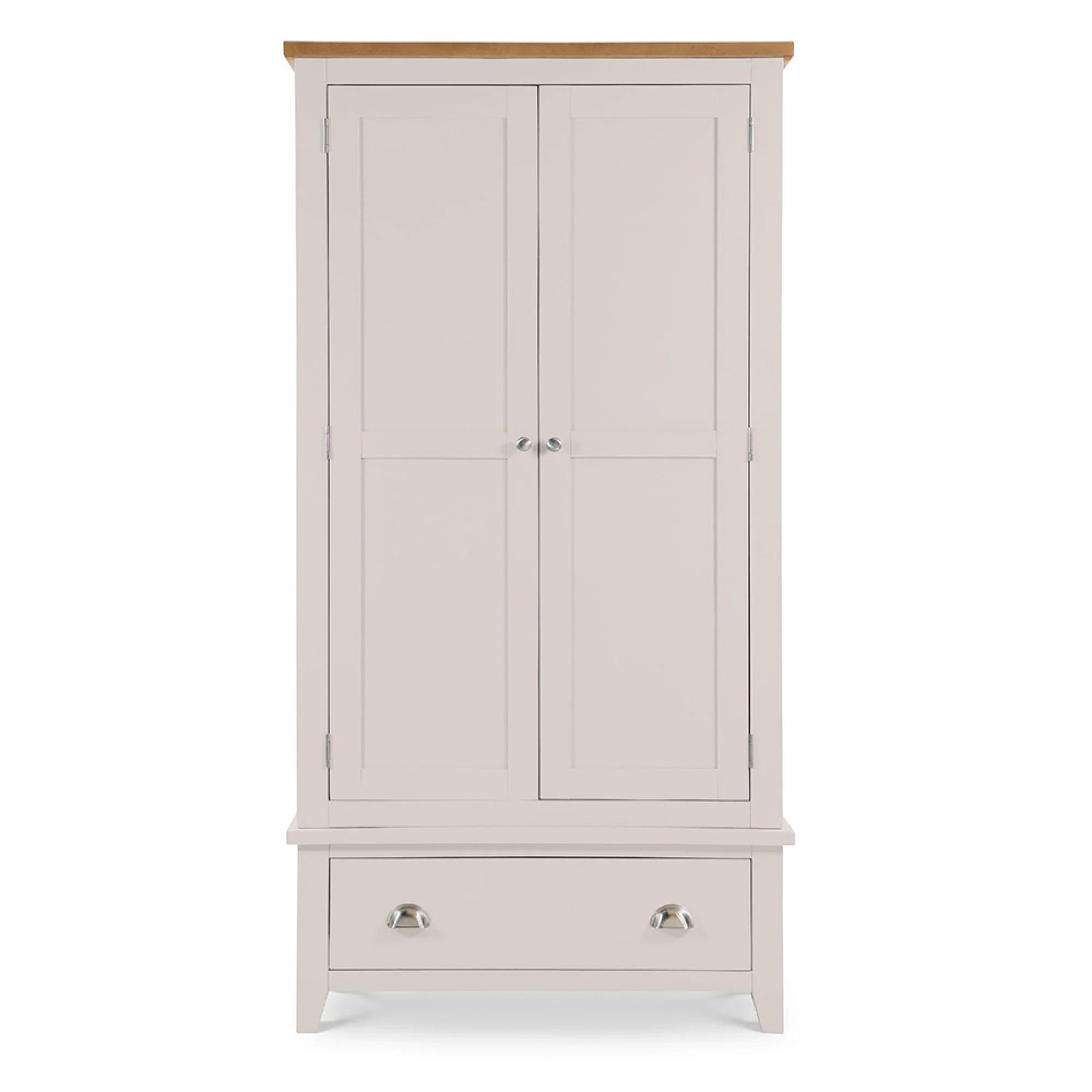 Richmond Double Wardrobe - 2 Door - 1 Drawer - Grey