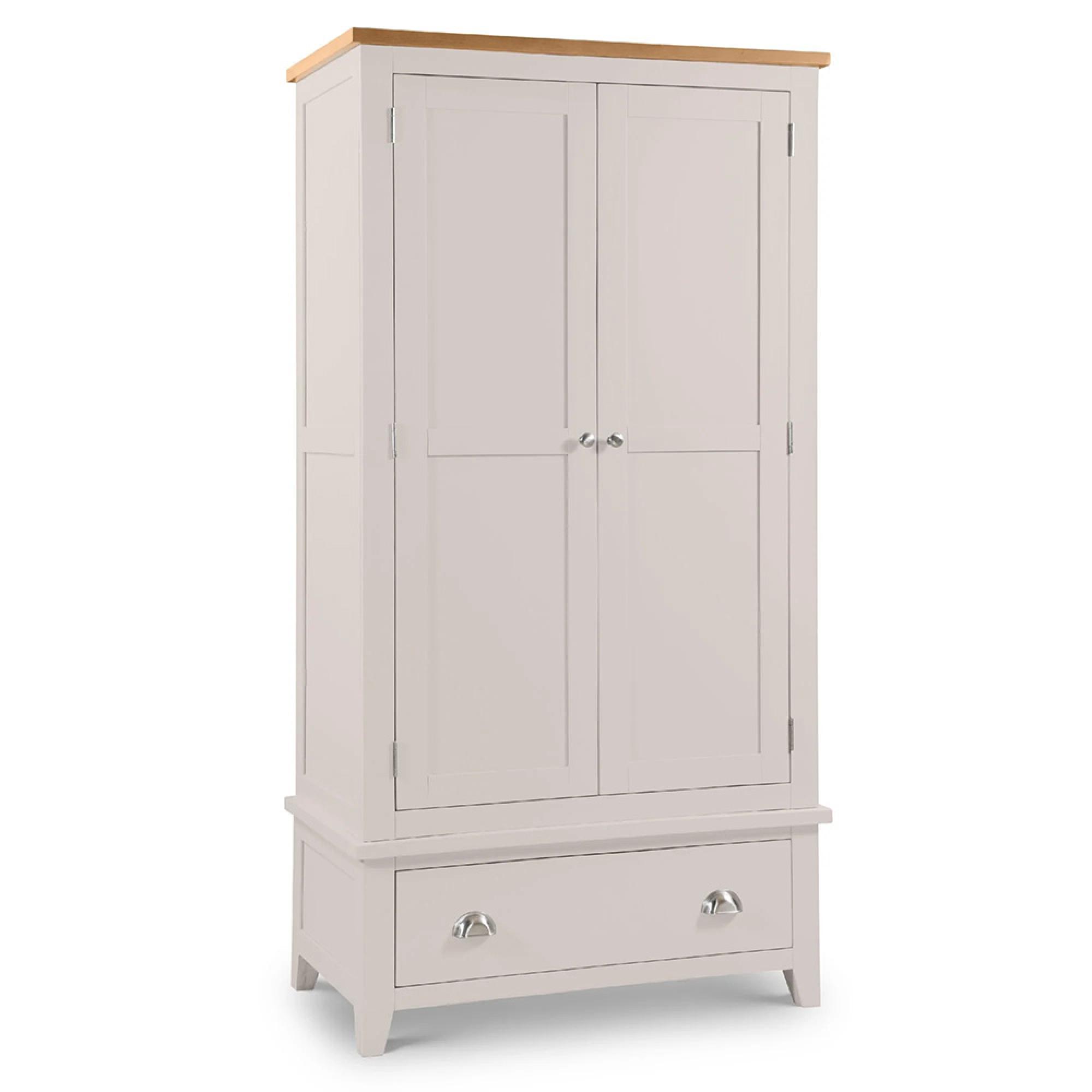 Richmond Double Wardrobe - 2 Door - 1 Drawer - Grey