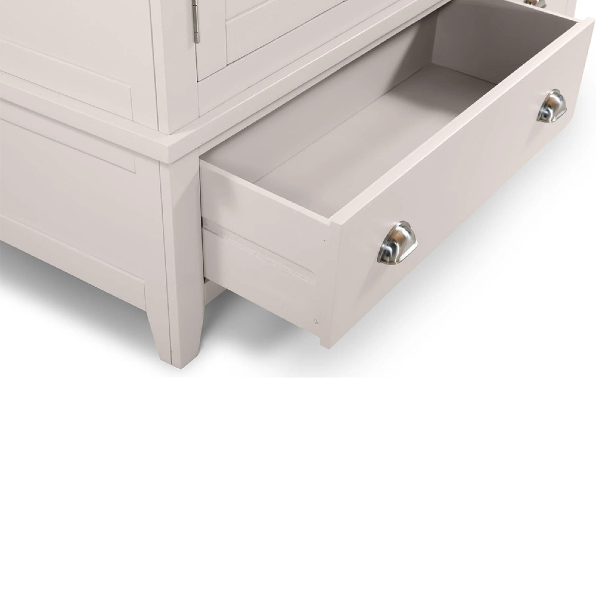 Richmond Double Wardrobe - 2 Door - 1 Drawer - Grey