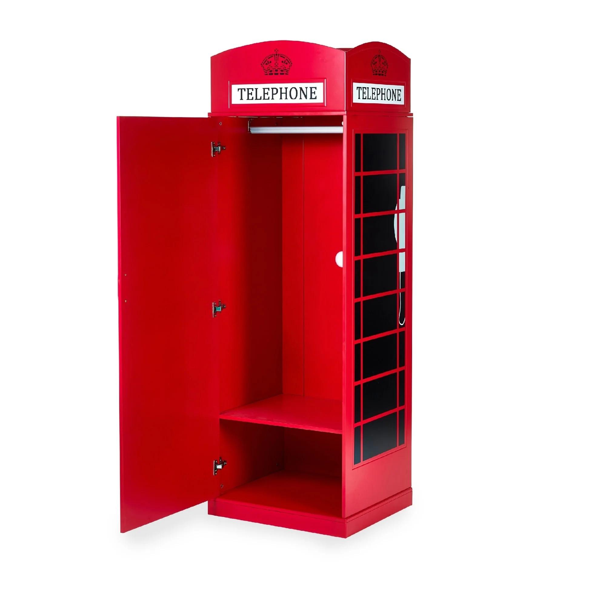 Red Telephone Box Wardrobe