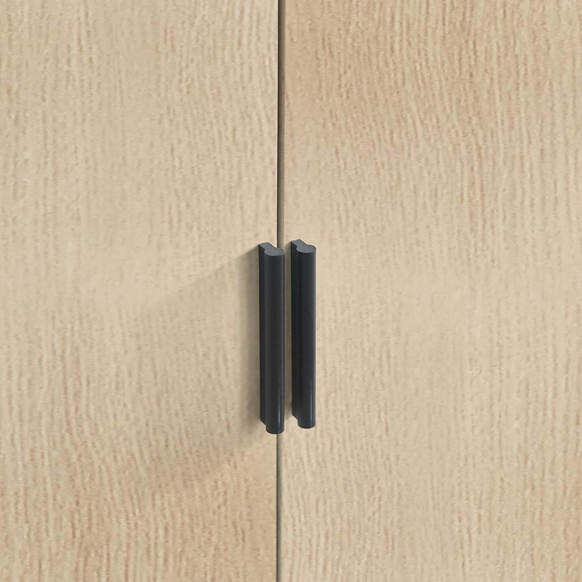Alba White and Oak Wardrobe - 2 Door