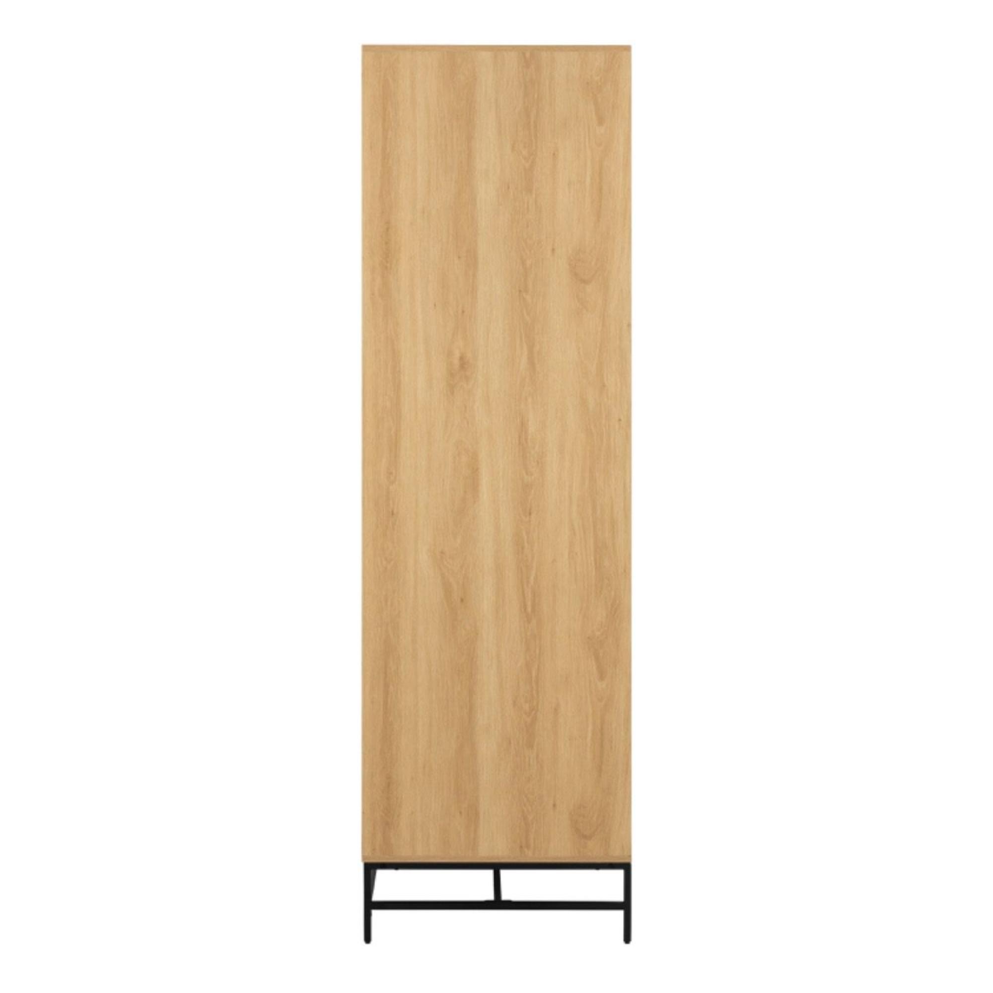 Albany Oak Ribbed 4 Door Wardrobe