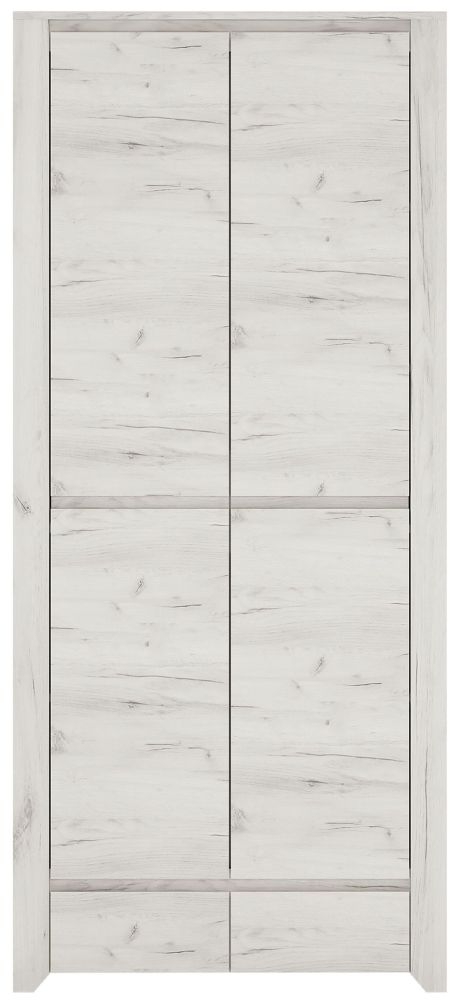 Angel White 2 Door 2 Drawer Double Wardrobe
