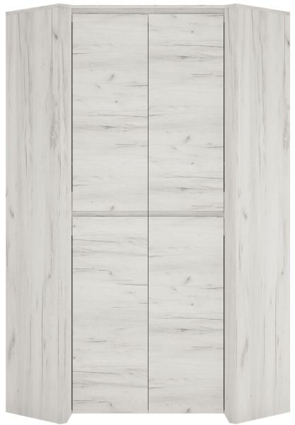Angel White 2 Door Corner Wardrobe