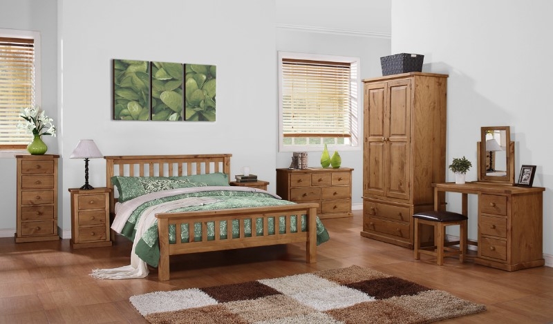 Appleby Oak Double Wardrobe, 2 Doors with 1 Bottom Storage Drawer