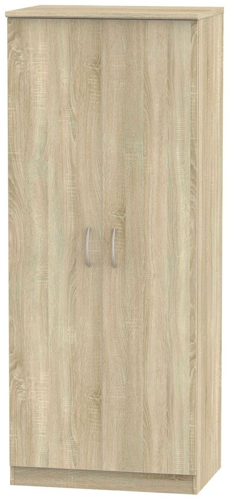 Avon Wardrobe - 2 Door - Plain - Oak