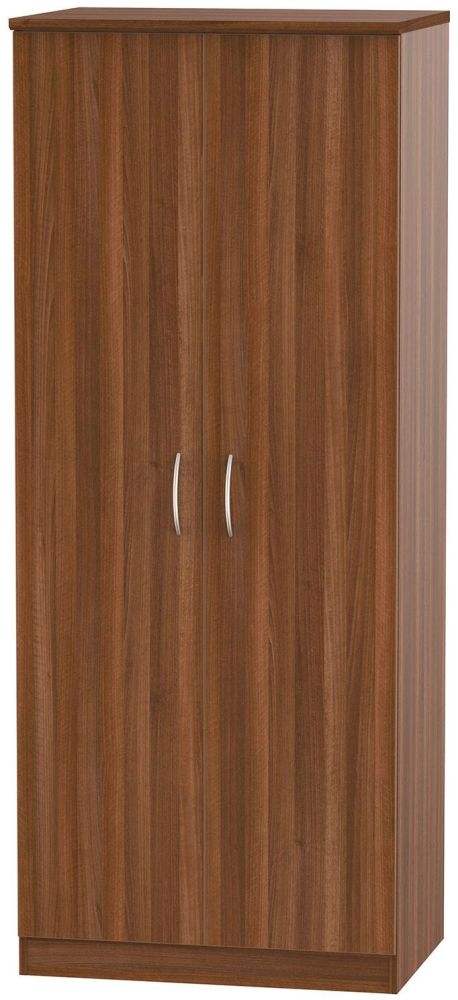 Avon Wardrobe - 2 Door - Plain - Walnut