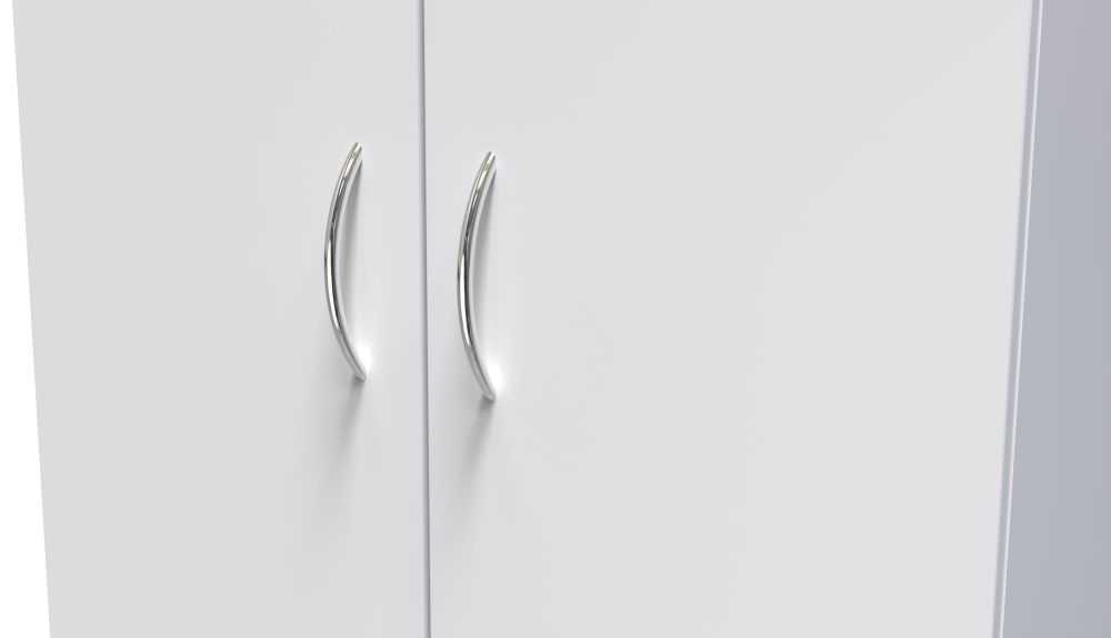 Avon Wardrobe - 2 Door - 2 Drawers - Double - White