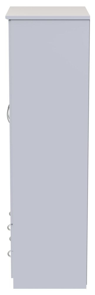 Avon Wardrobe - 2 Door - 2 Drawers - Double - White