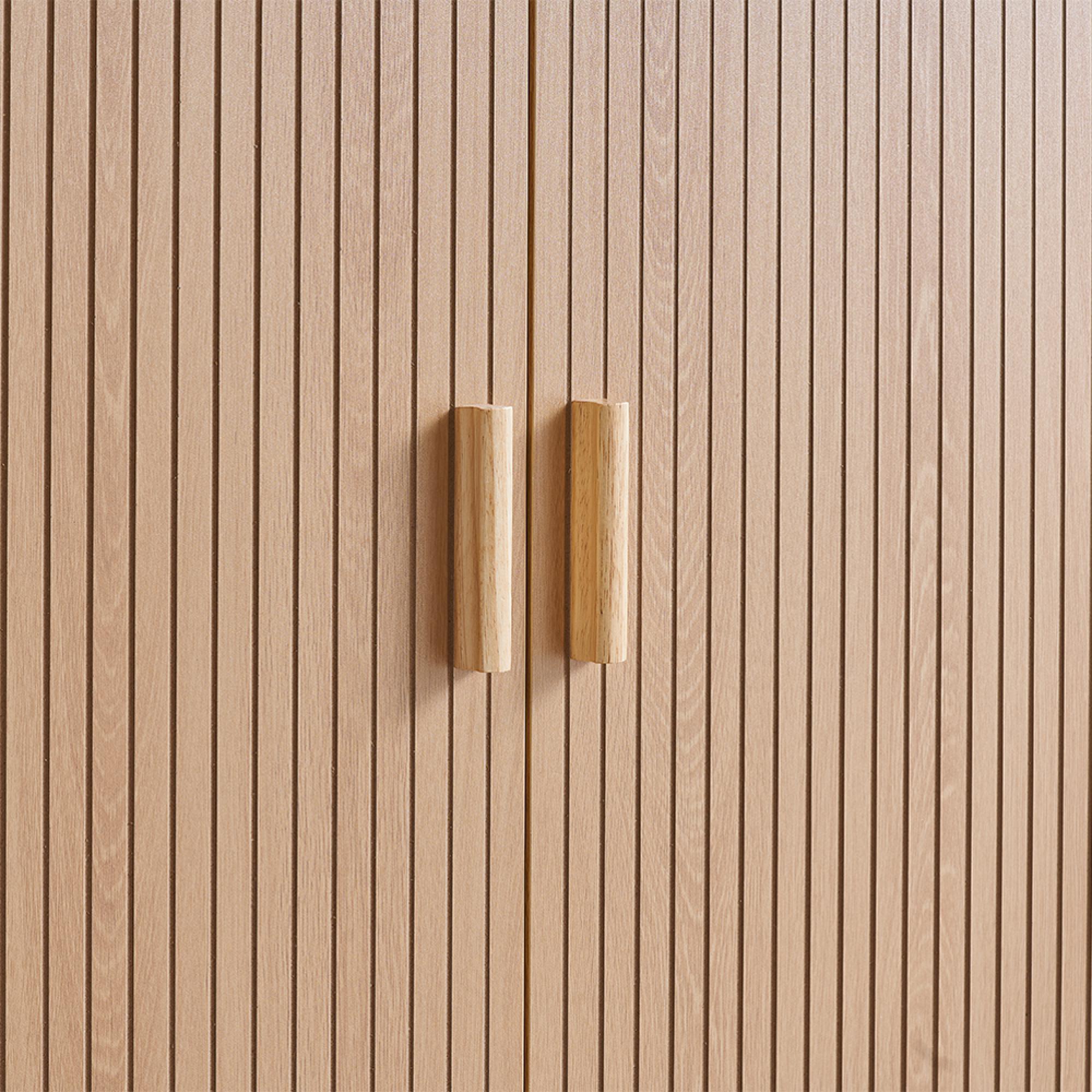 Axel Wardrobe - 2 Door - 1 Drawer - Oak Fluted