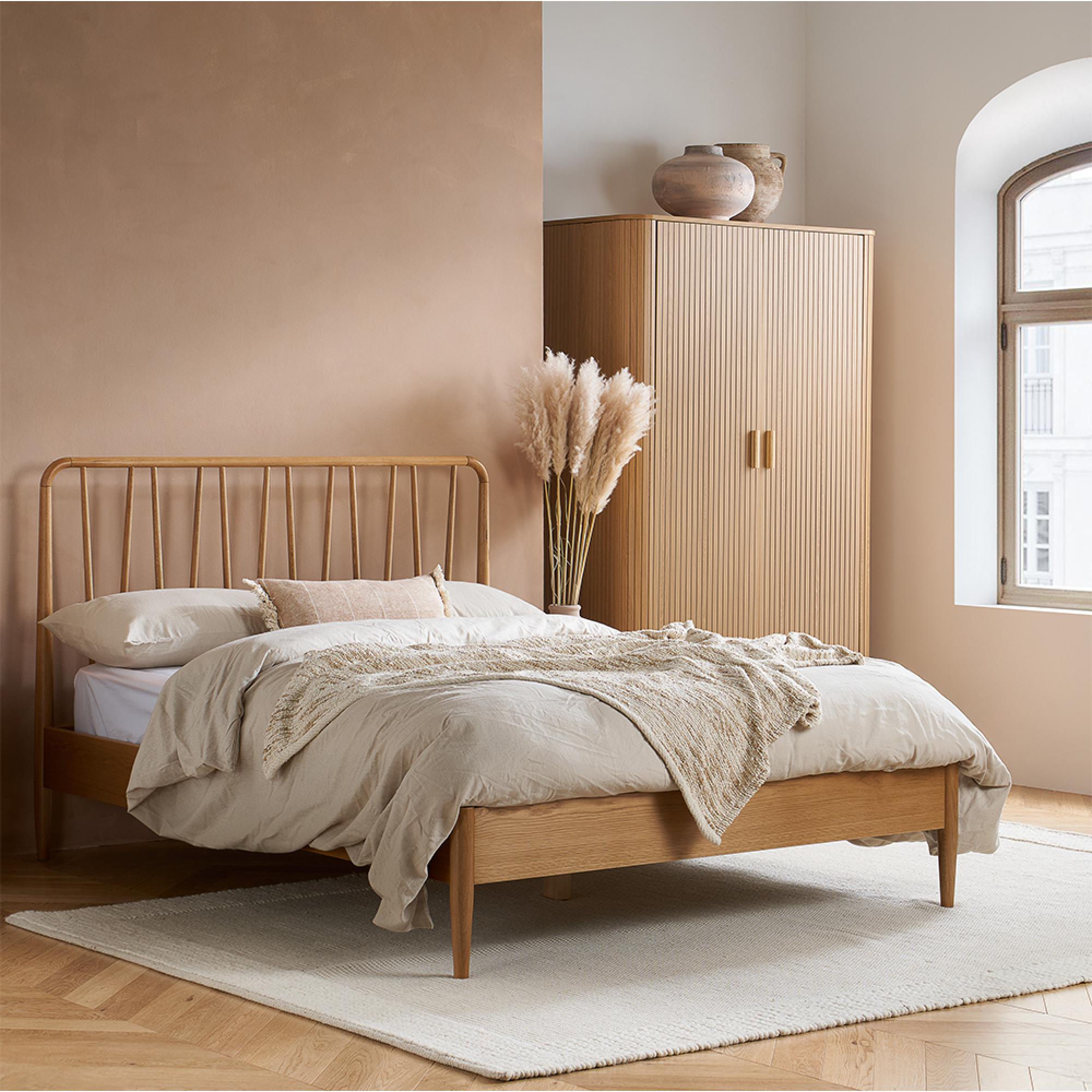 Axel Wardrobe - 2 Door - 1 Drawer - Oak Fluted