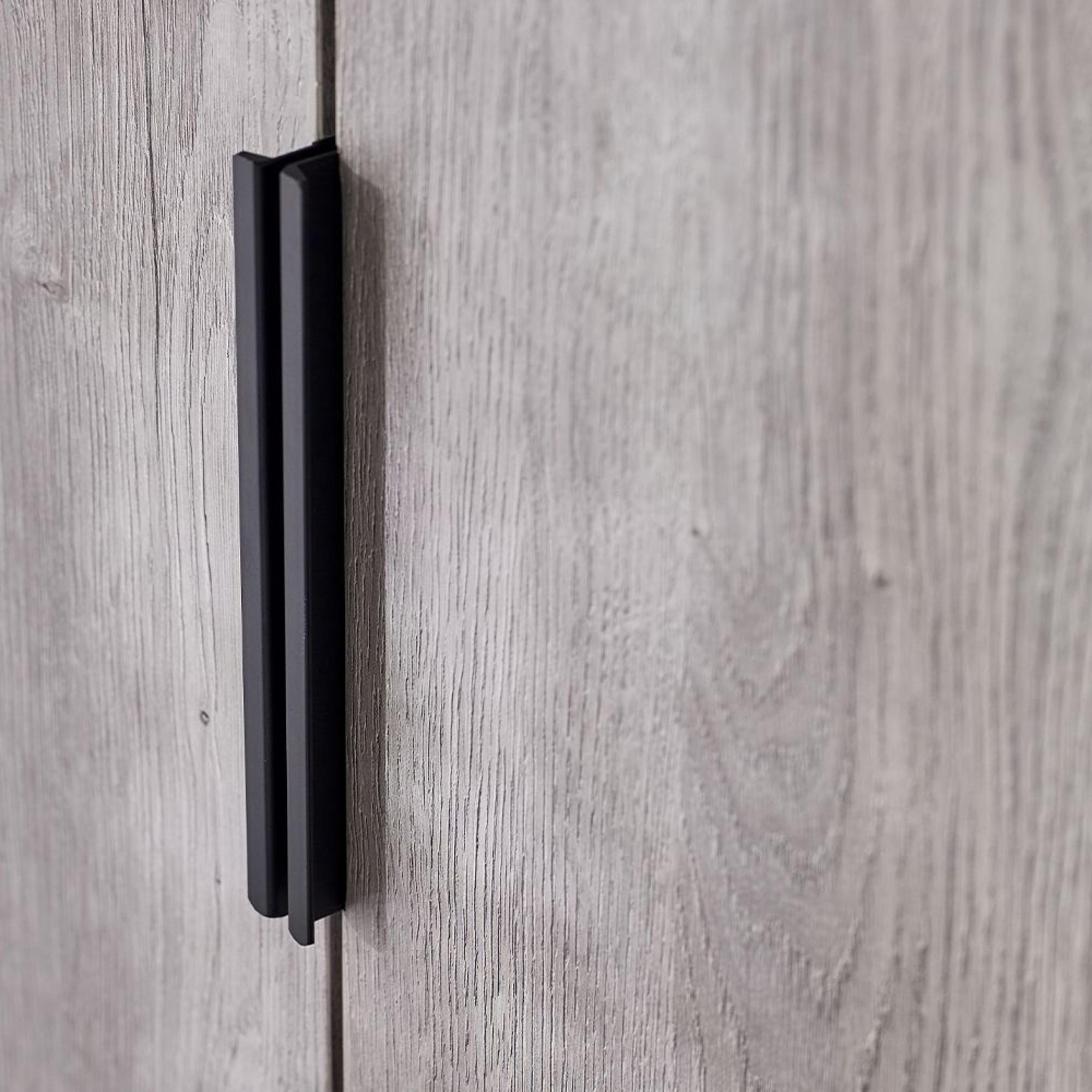 Bali Grey Oak Double Wardrobe - 2 Door - 1 Drawer