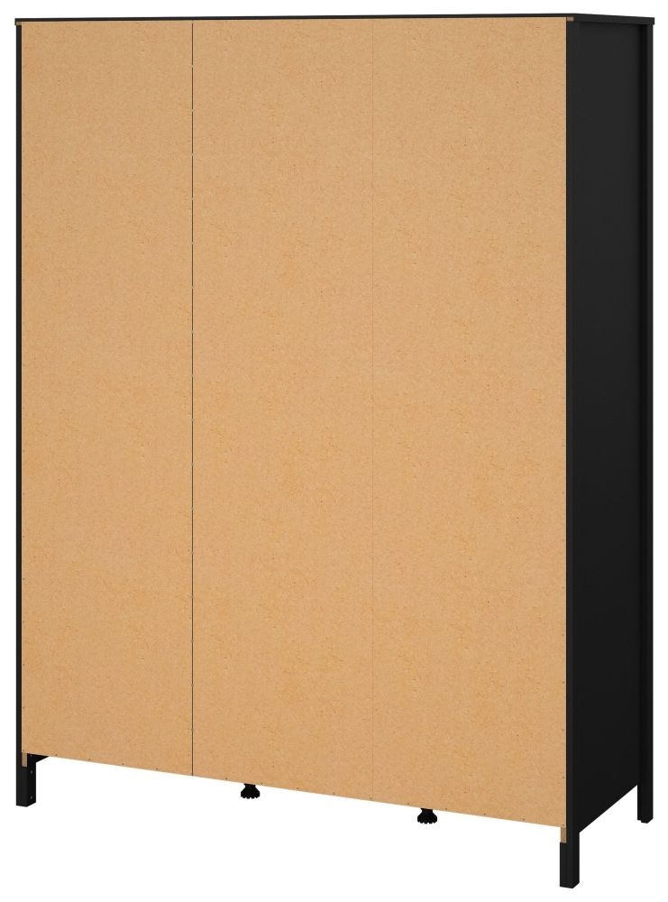 Barcelona Black 3 Door Combi Wardrobe