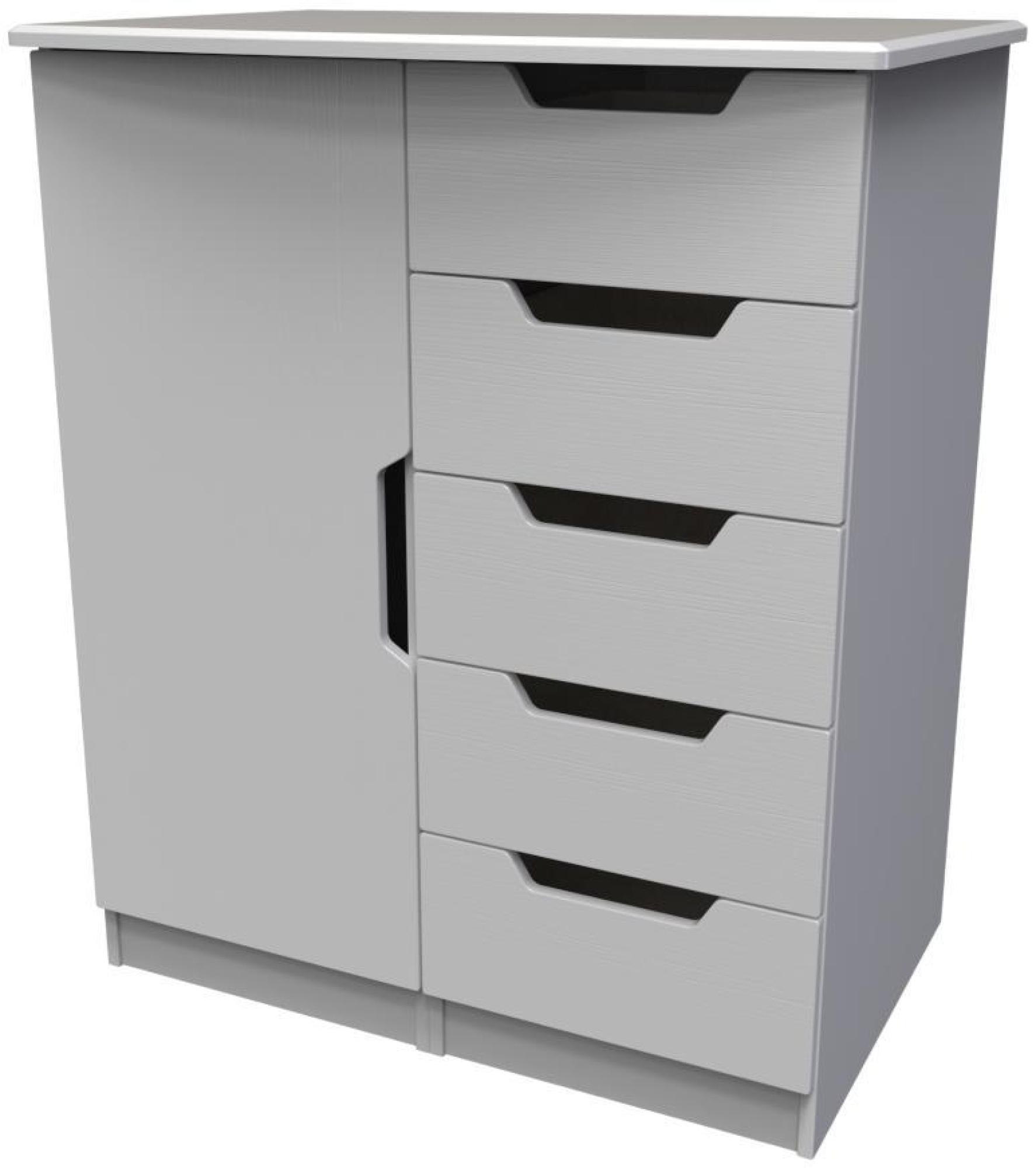 Bella Wardrobe - 1 Door - Midi - Grey Ash