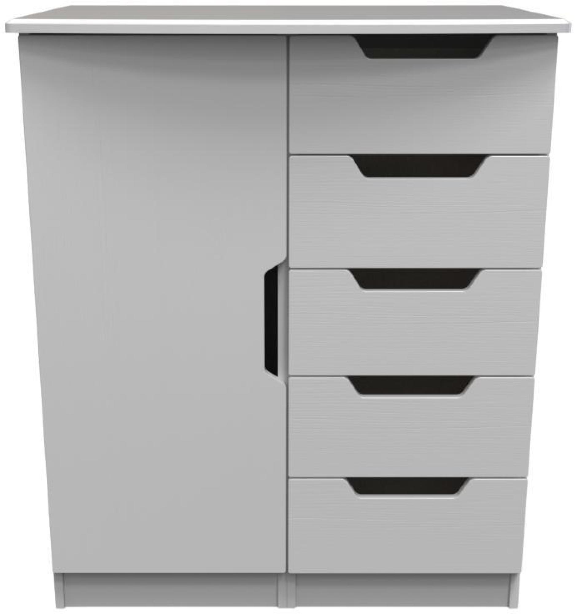 Bella Grey Ash 1 Door Midi Wardrobe
