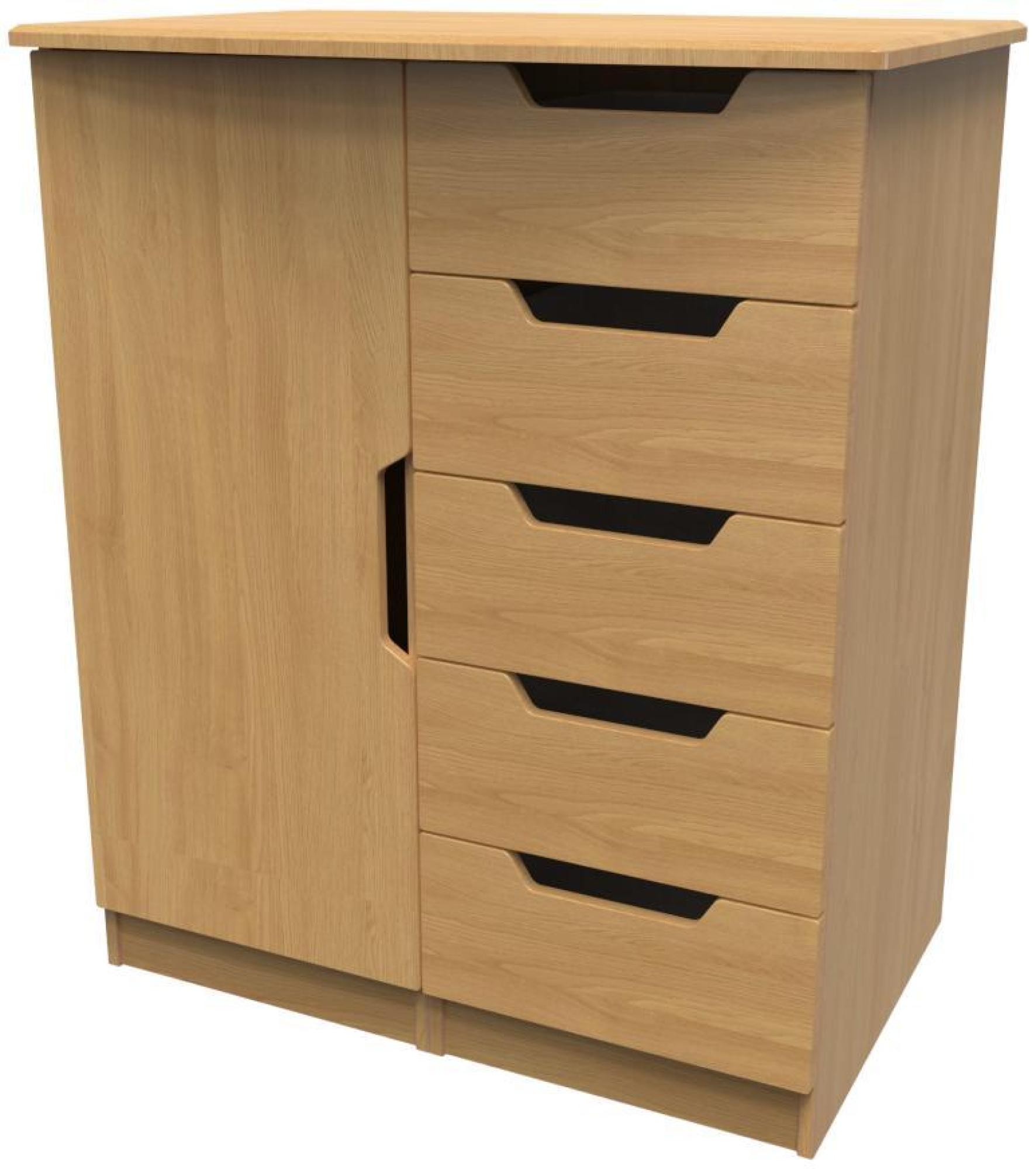 Bella Wardrobe - 1 Door - Midi - Oak