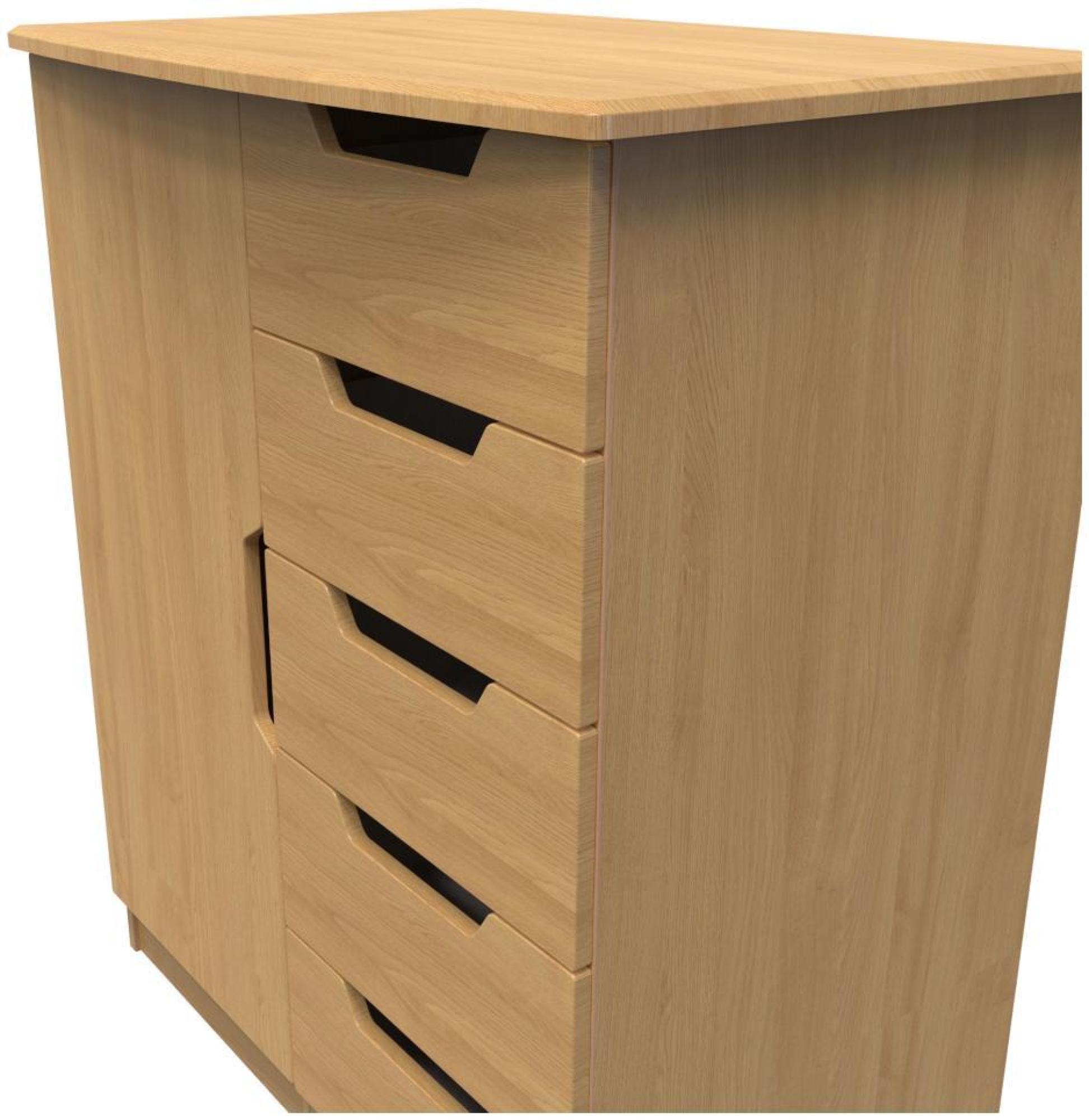 Bella Wardrobe - 1 Door - Midi - Oak