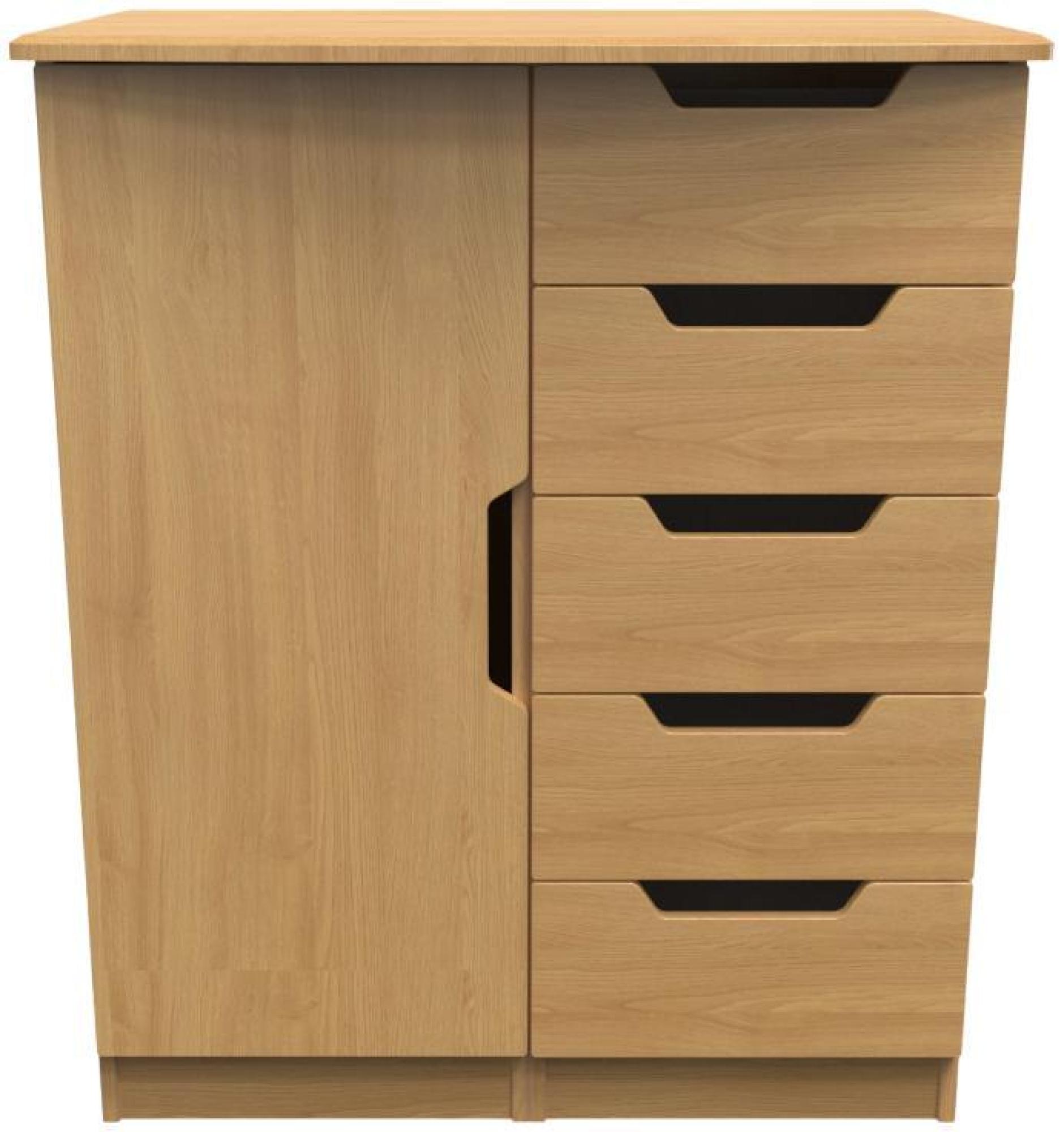 Bella Oak Effect 1 Door Midi Wardrobe