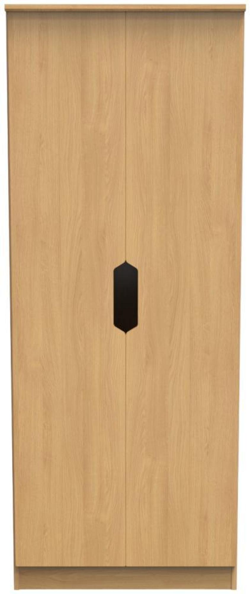 Bella Oak Effect 2 Door Plain Tall Wardrobe