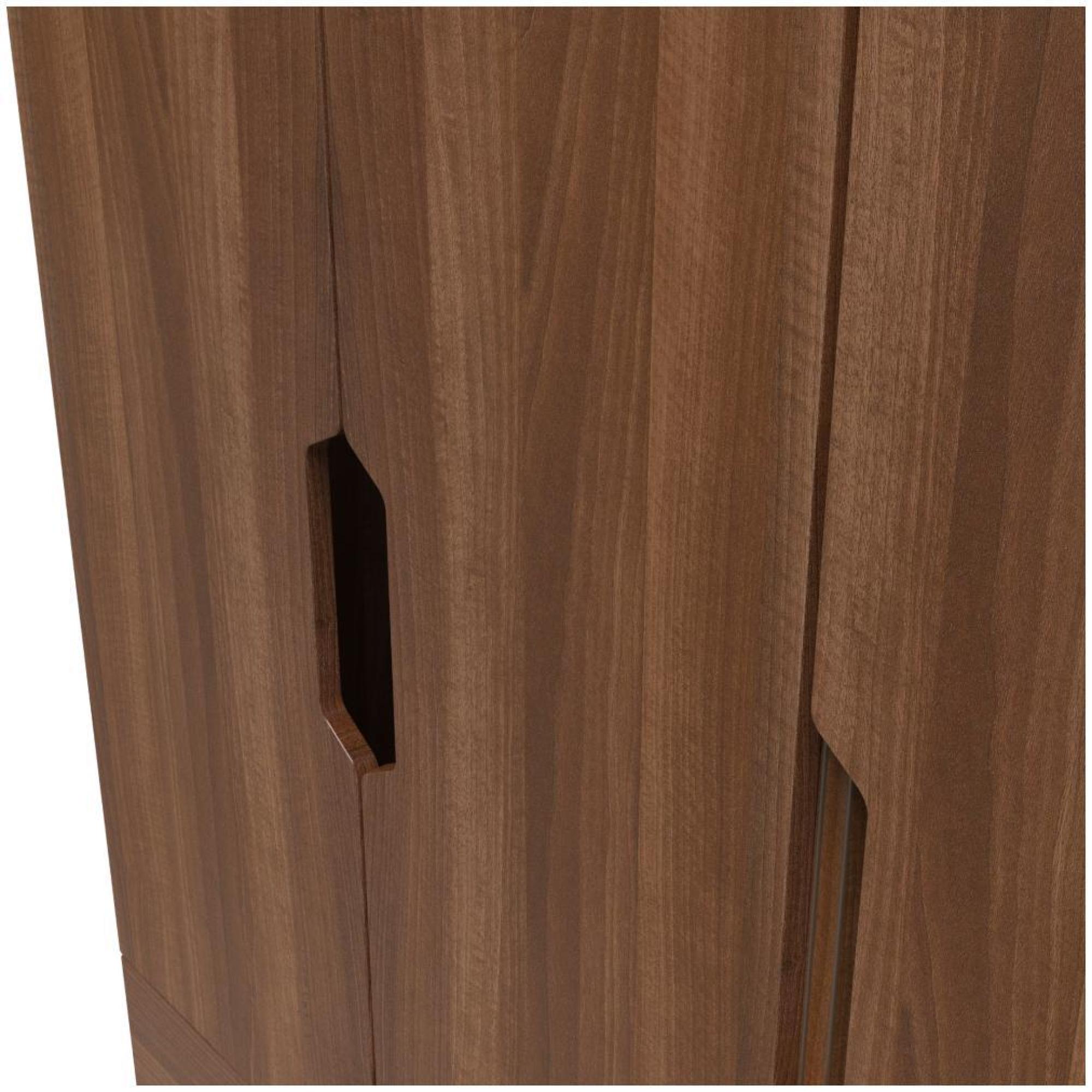 Bella Wardrobe - 3 Door - Triple - with LHF 2 Drawers - Walnut