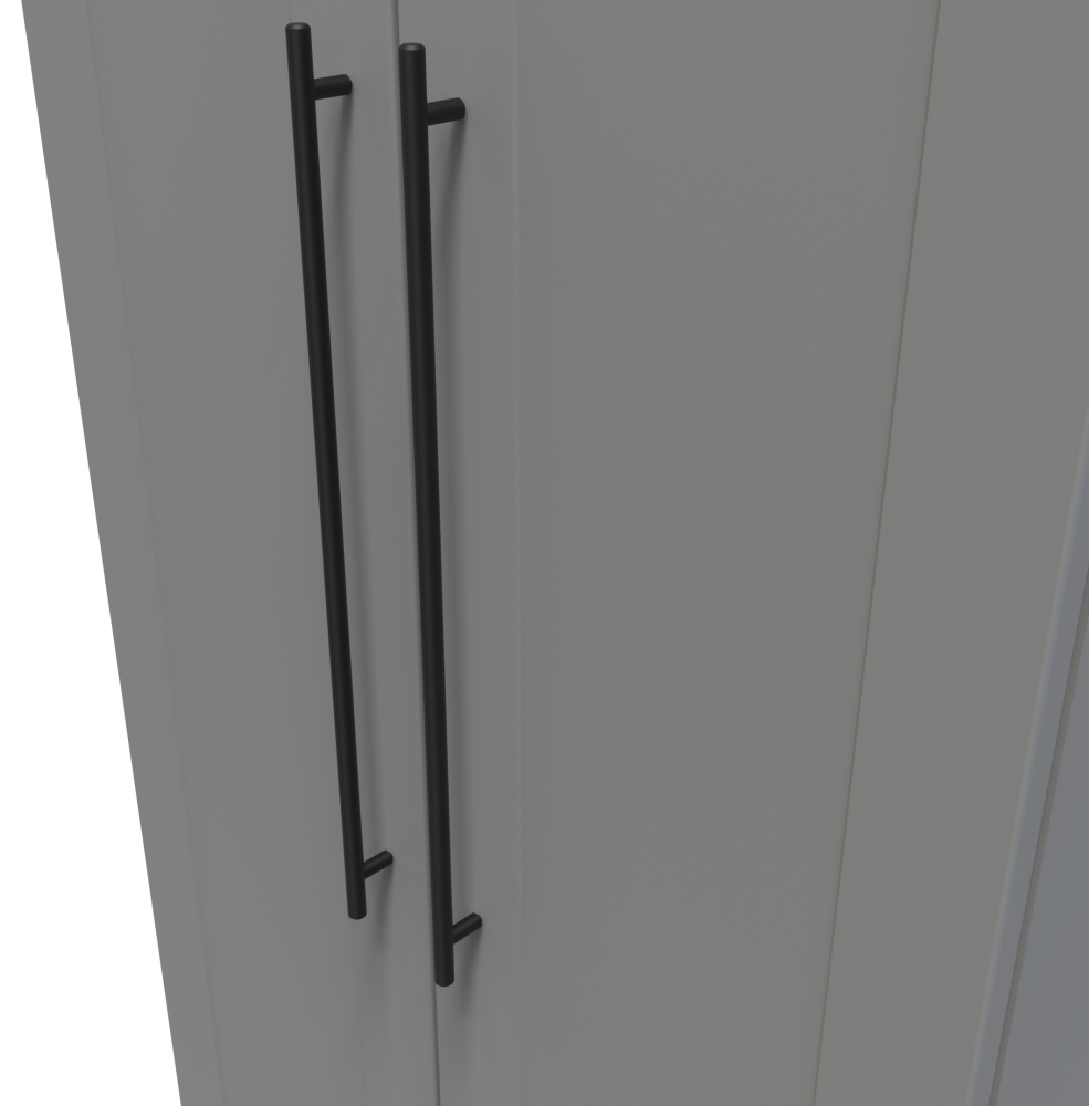 Beverley Wardrobe - 2 Door - Plain - Tall - Grey