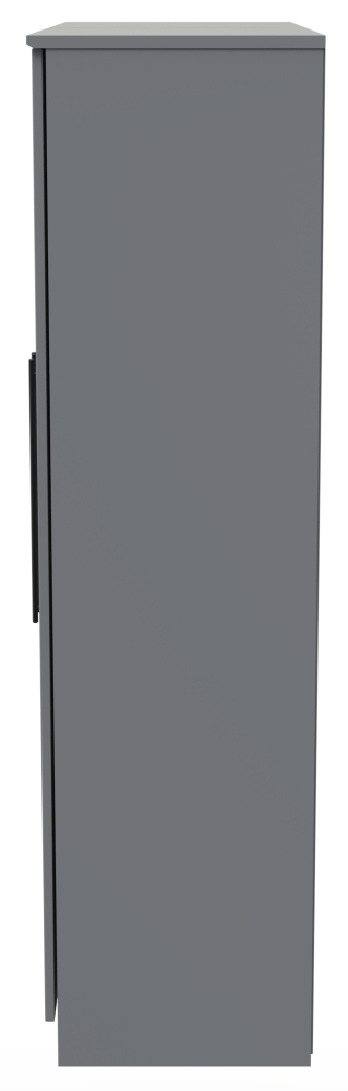 Beverley Wardrobe - 4 Door - Tall Mirror - Grey
