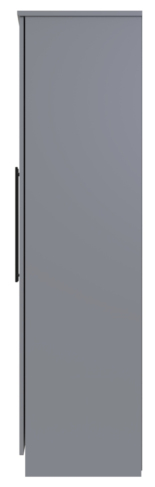 Beverley Wardrobe - 5 Door - Tall Mirror - Grey