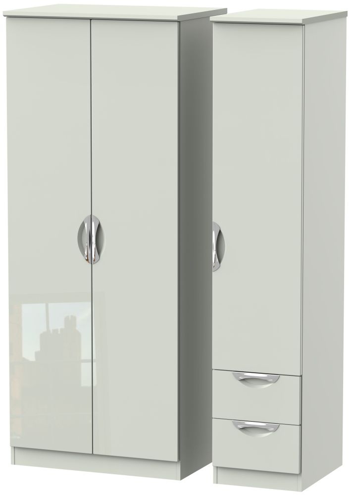 Camden Wardrobe - 3 Door - Triple - with RHF 2 Drawers - Cashmere