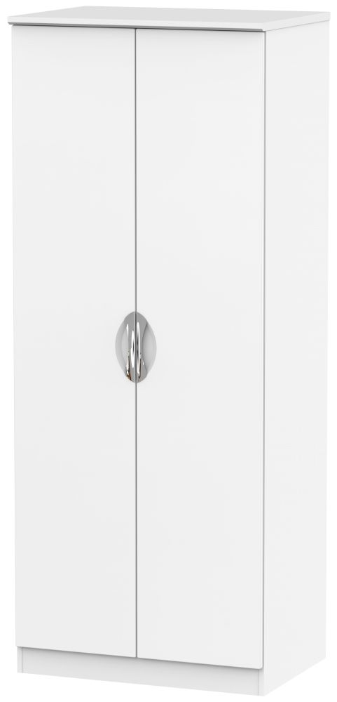 Camden Plain Wardrobe - 2 Door - White Matt