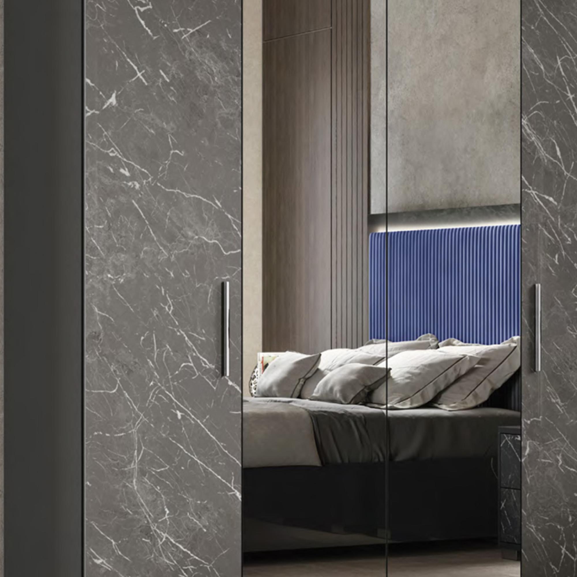 Carvelle Night Dark Grey Wardrobe