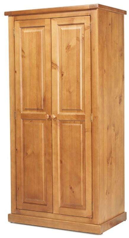 Churchill Waxed Pine 2 Door Plain Wardrobe