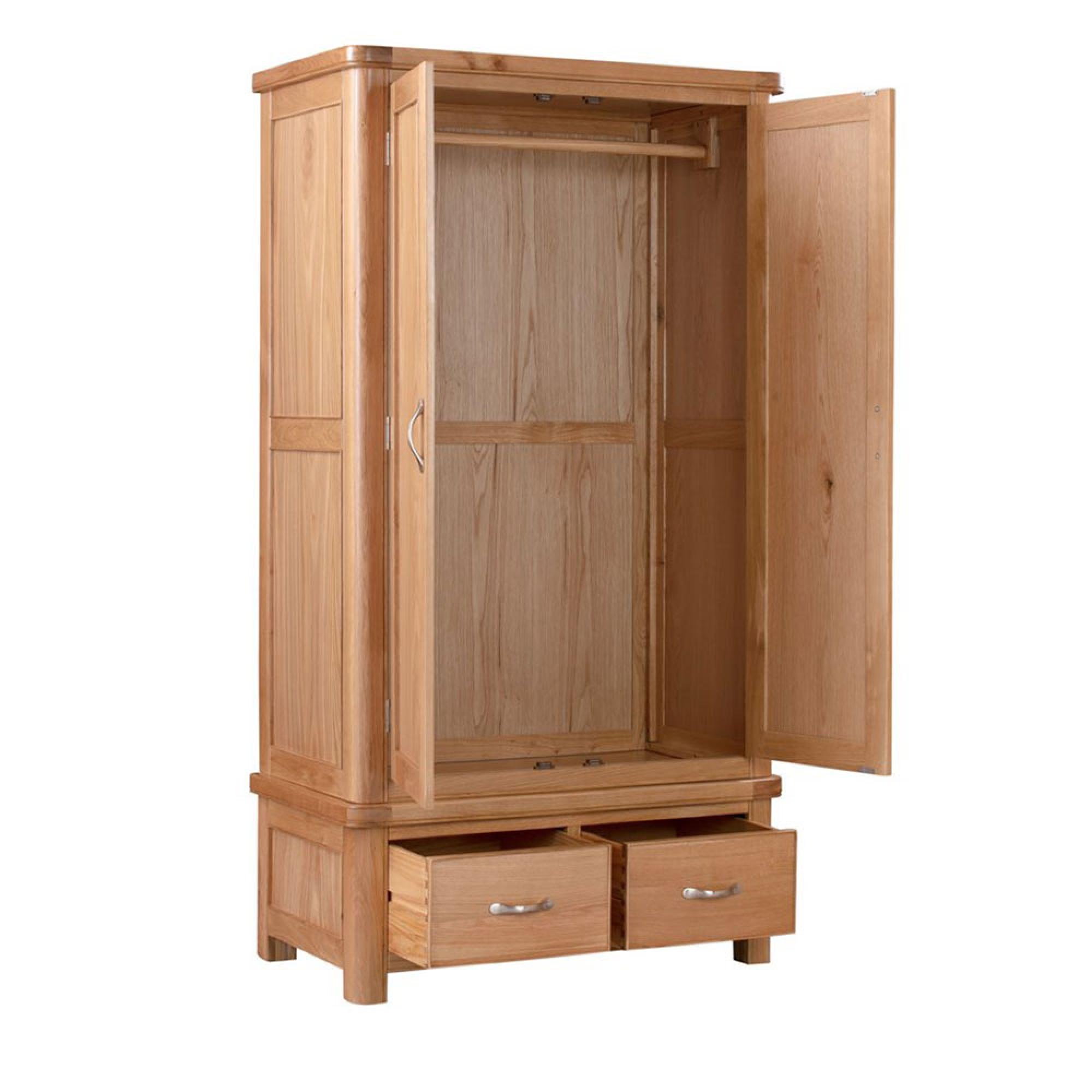 Clarion Wardrobe - 2 Door - Double - Oak
