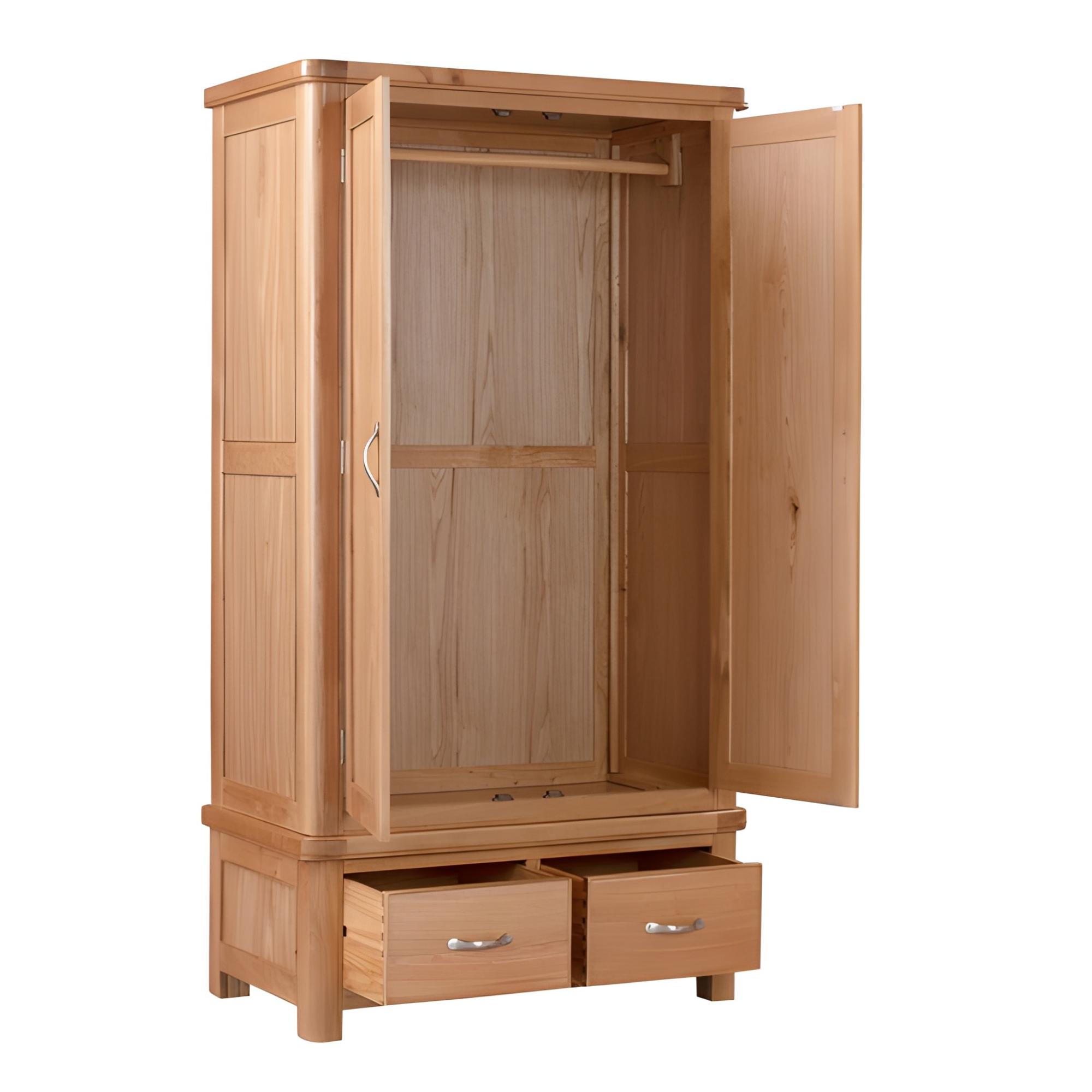 Clarion Wardrobe - 2 Door - Double - Oak