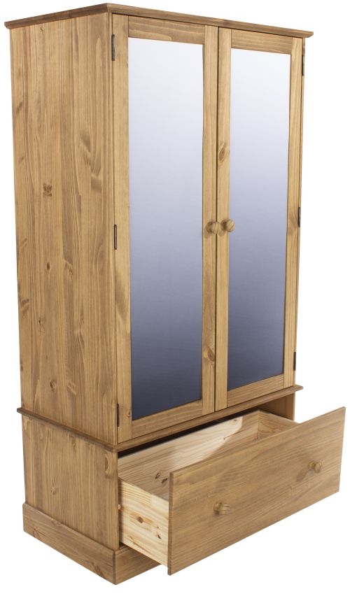 Cotswold Wardrobe - 2 Door - Combi - Pine